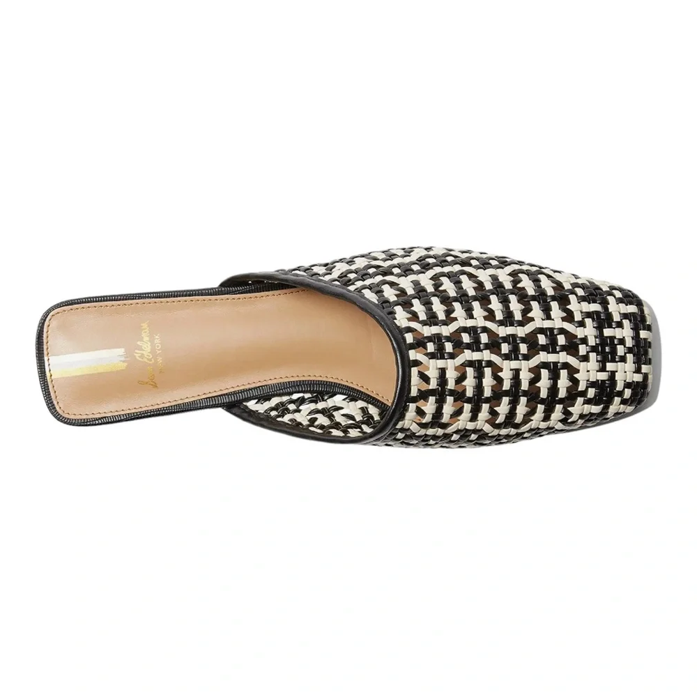 SAM EDELMAN Leona Black/Modern Ivory Mules Size 9 Medium (B, M) - Picture 2 of 12